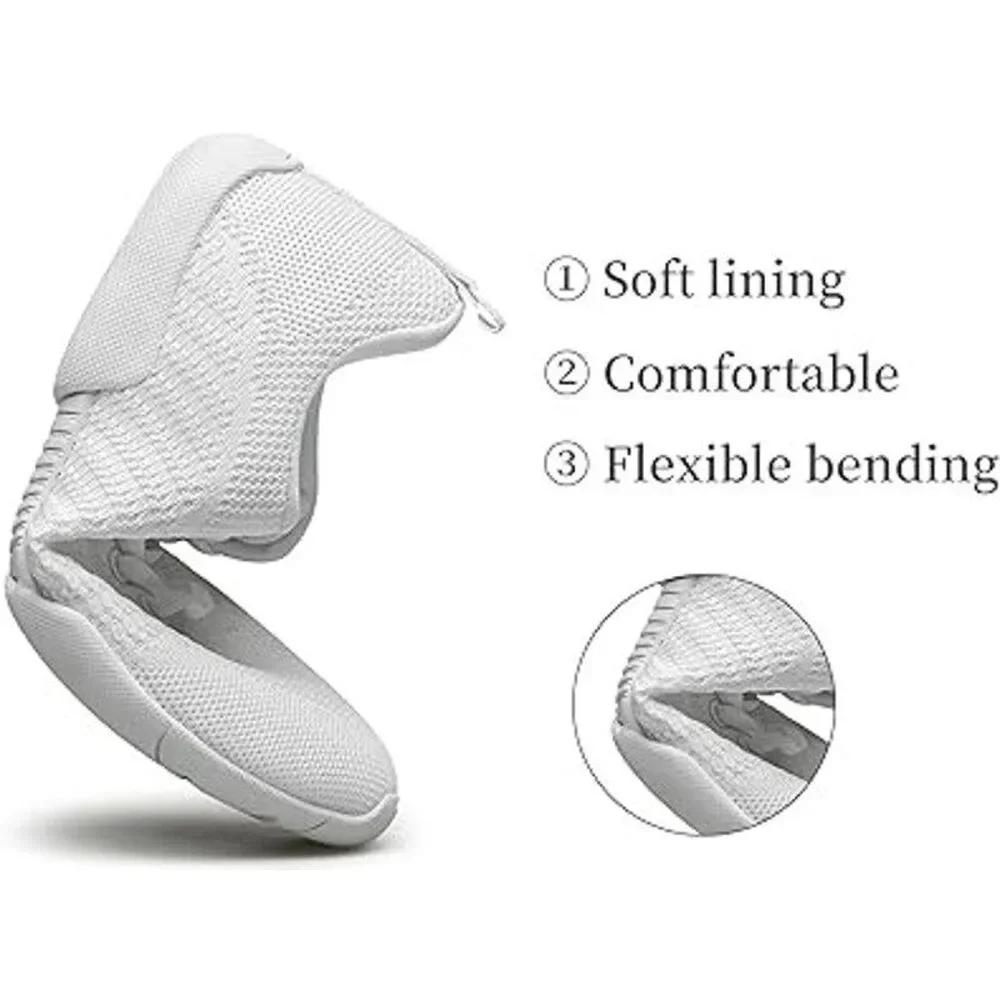 Baxinier Girls Size 3.5 White Lace Up Breathable Anti Slip Cheerleading Shoes